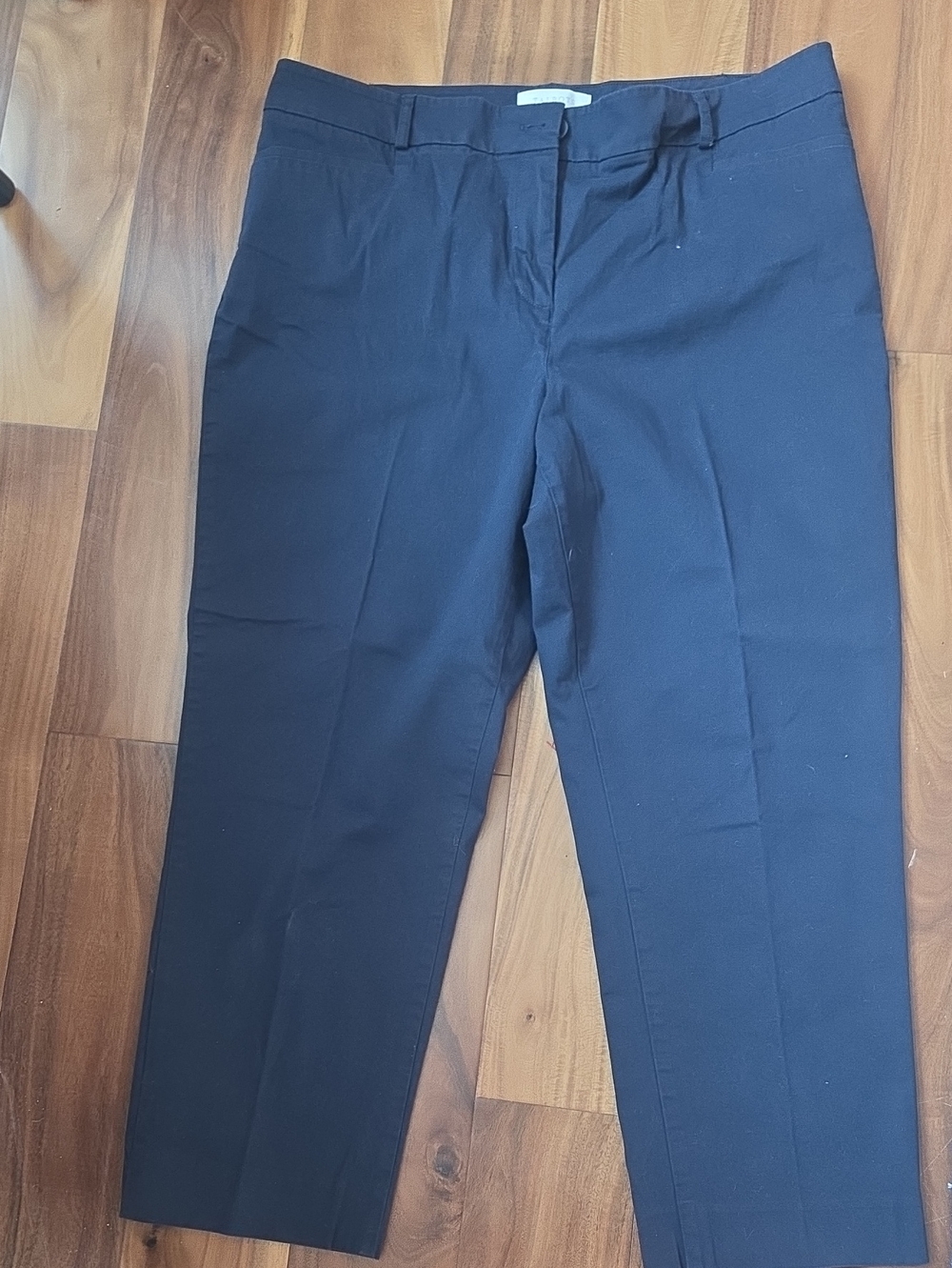 Talbots Navy Weekend ChinoCropped Straight-Leg Pants Size 16 Like New